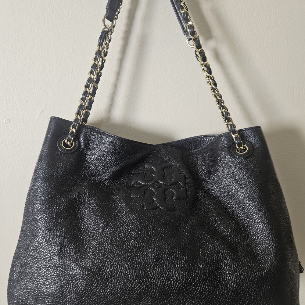 Tory Burch Black Leather Shoulder Bag
